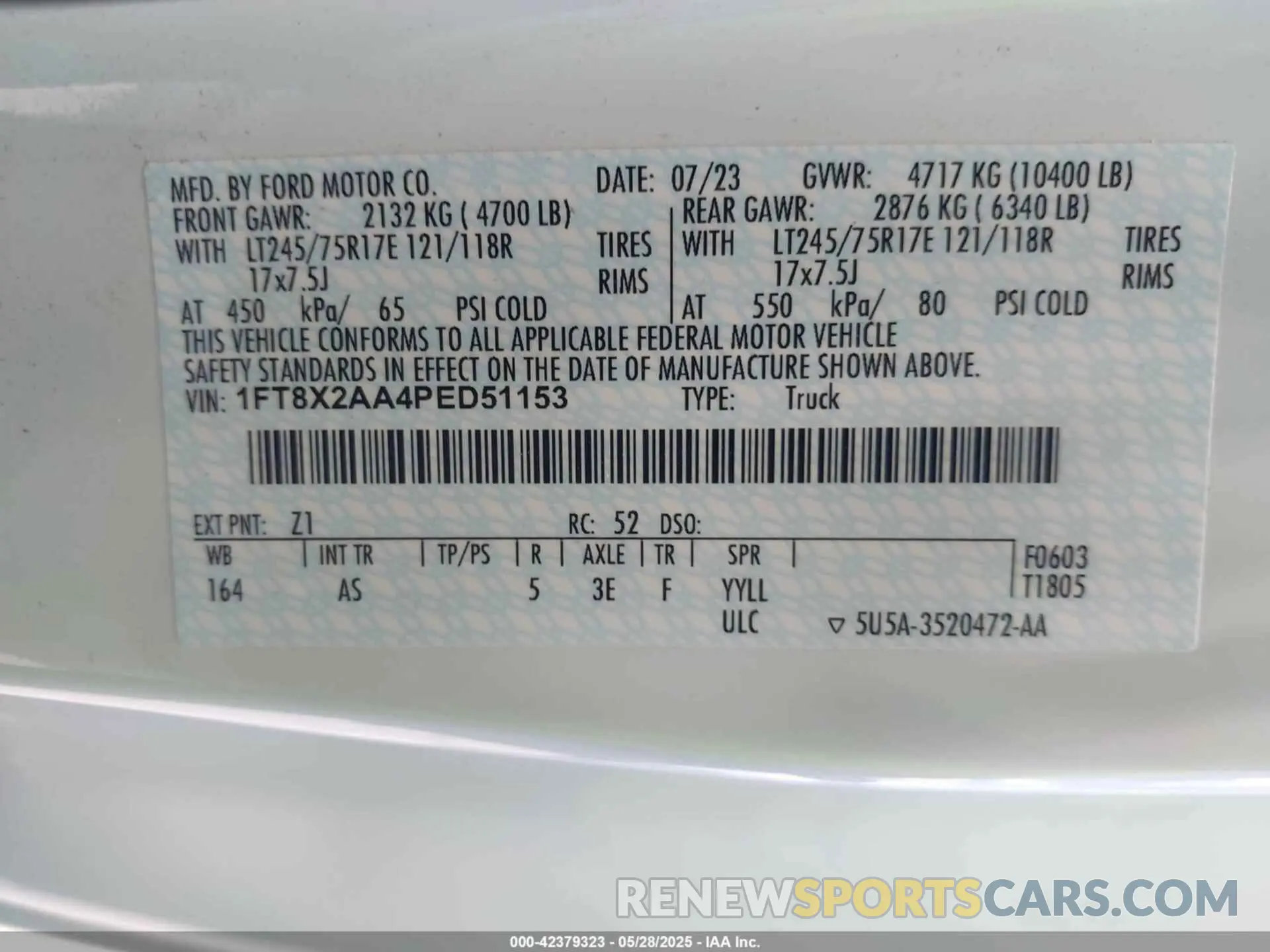 8 Photograph of a damaged car 1FT8X2AA4PED51153 FORD F-250 2023
