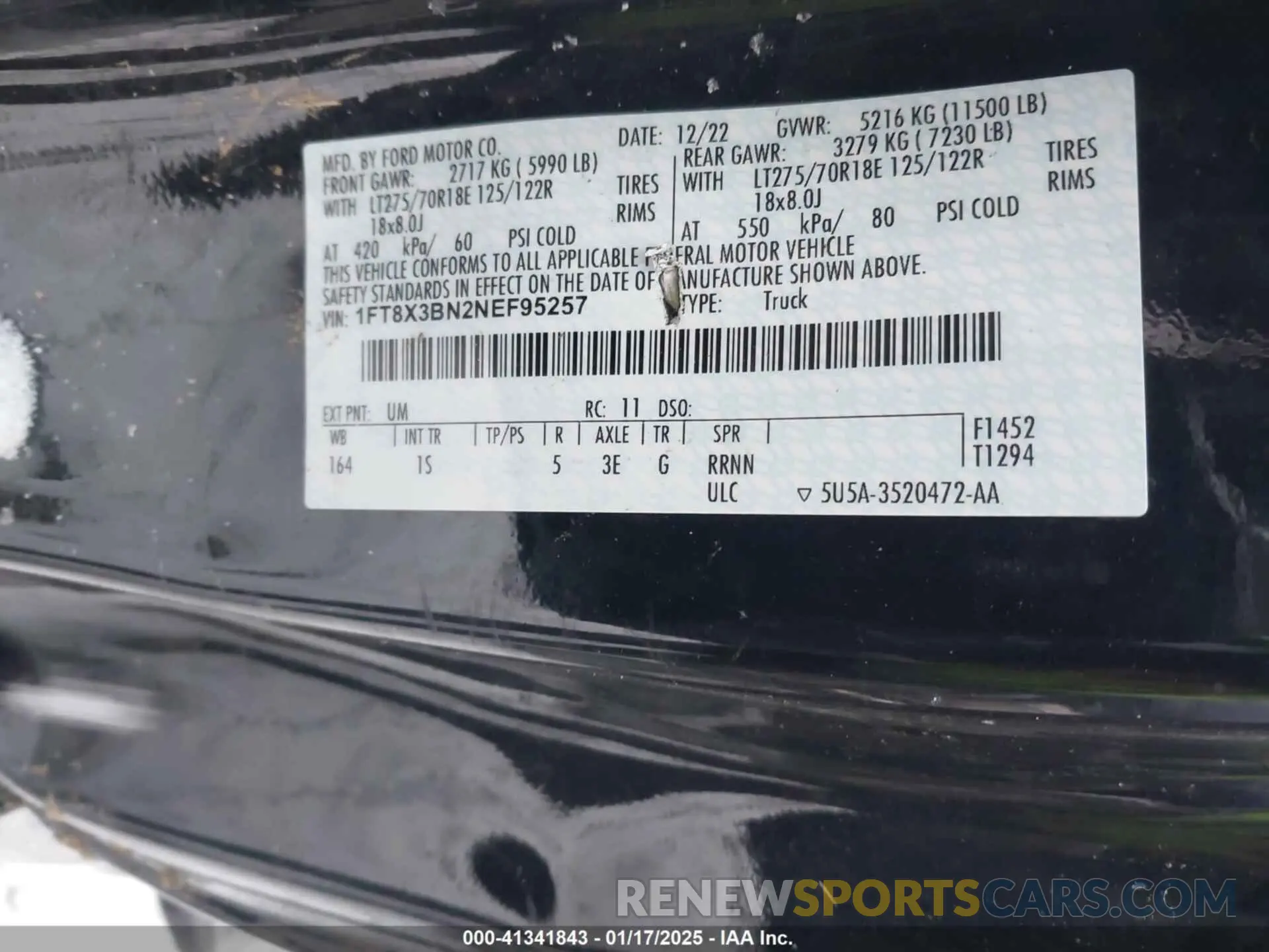9 Photograph of a damaged car 1FT8X3BN2NEF95257 FORD F-350 2022