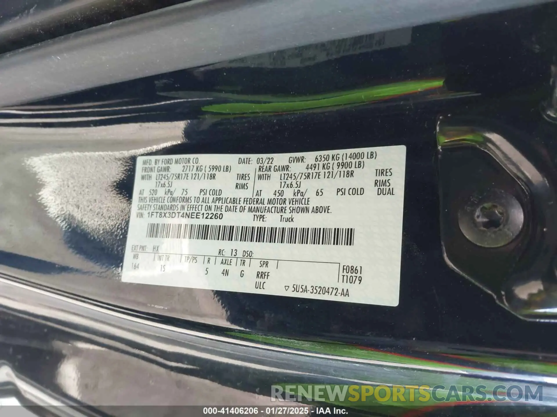 8 Photograph of a damaged car 1FT8X3DT4NEE12260 FORD F-350 2022