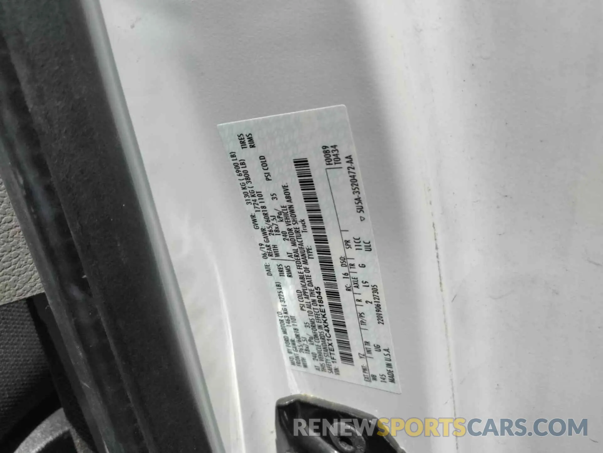 3 Photograph of a damaged car 1FTEX1C4XKKE18045 FORD F150 2019