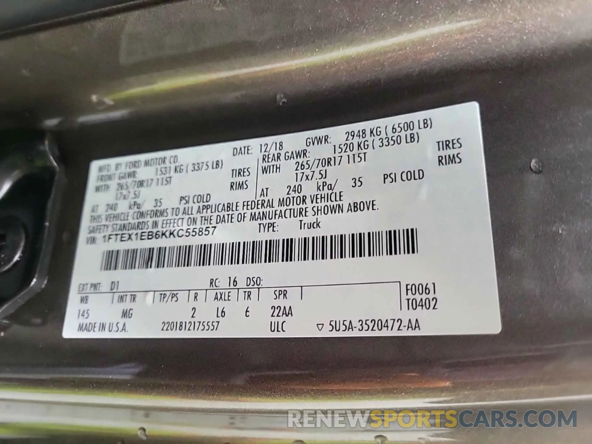 23 Photograph of a damaged car 1FTEX1EB6KKC55857 FORD F150 2019