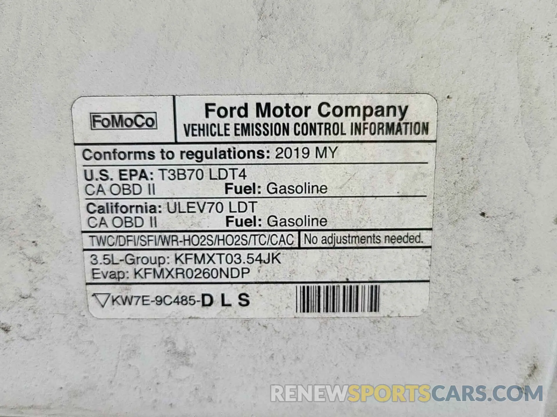 27 Photograph of a damaged car 1FTFX1E41KKC43699 FORD F150 2019