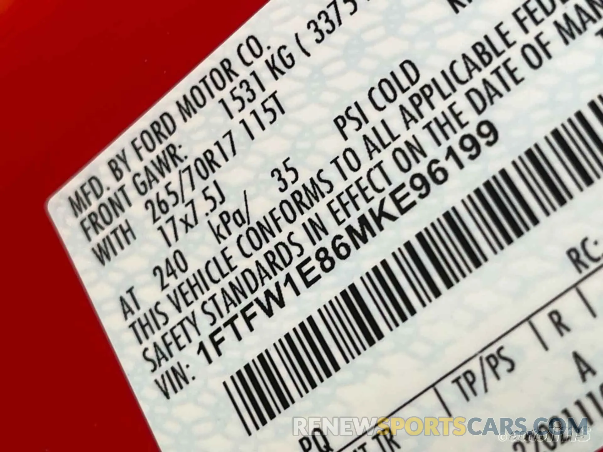 11 Photograph of a damaged car 1FTFW1E86MKE96199 FORD F150 2021