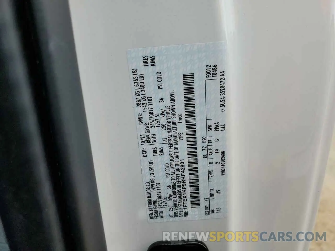 13 Photograph of a damaged car 1FTEX1KP9RKF42801 FORD F150 2024