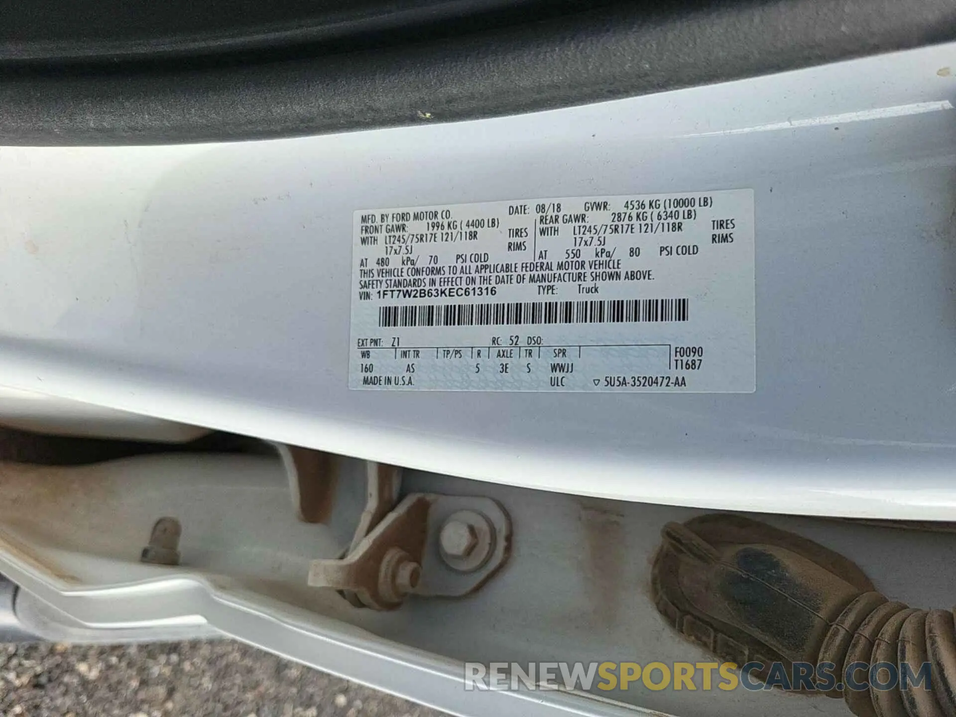 22 Photograph of a damaged car 1FT7W2B63KEC61316 FORD F250 2019