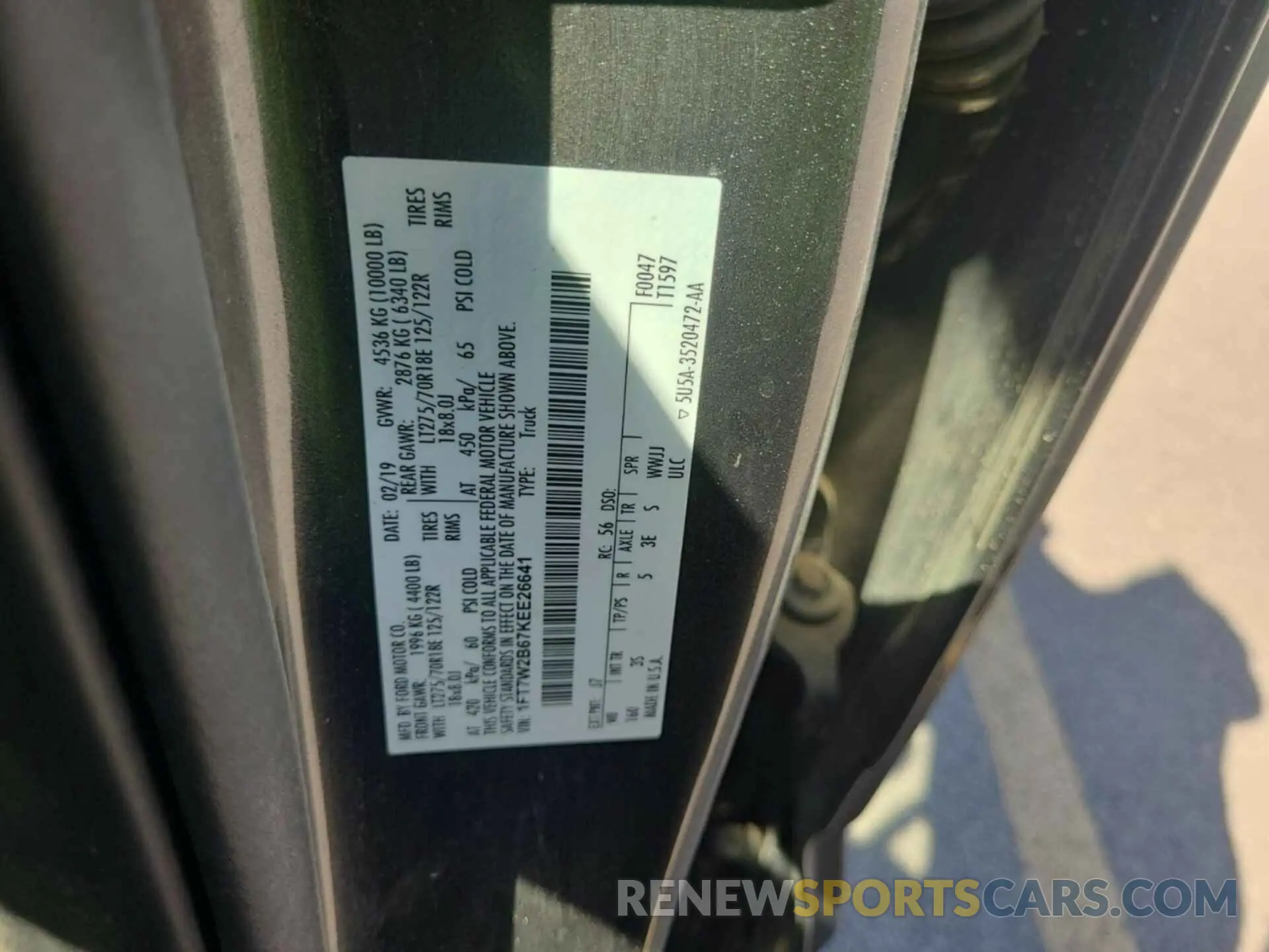23 Photograph of a damaged car 1FT7W2B67KEE26641 FORD F250 2019