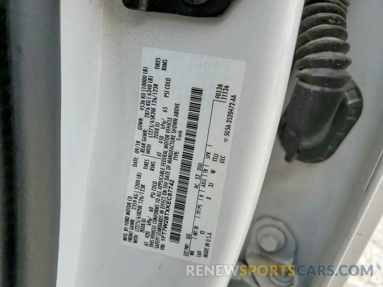 12 Photograph of a damaged car 1FT7W2BTXKEC87742 FORD F250 2019