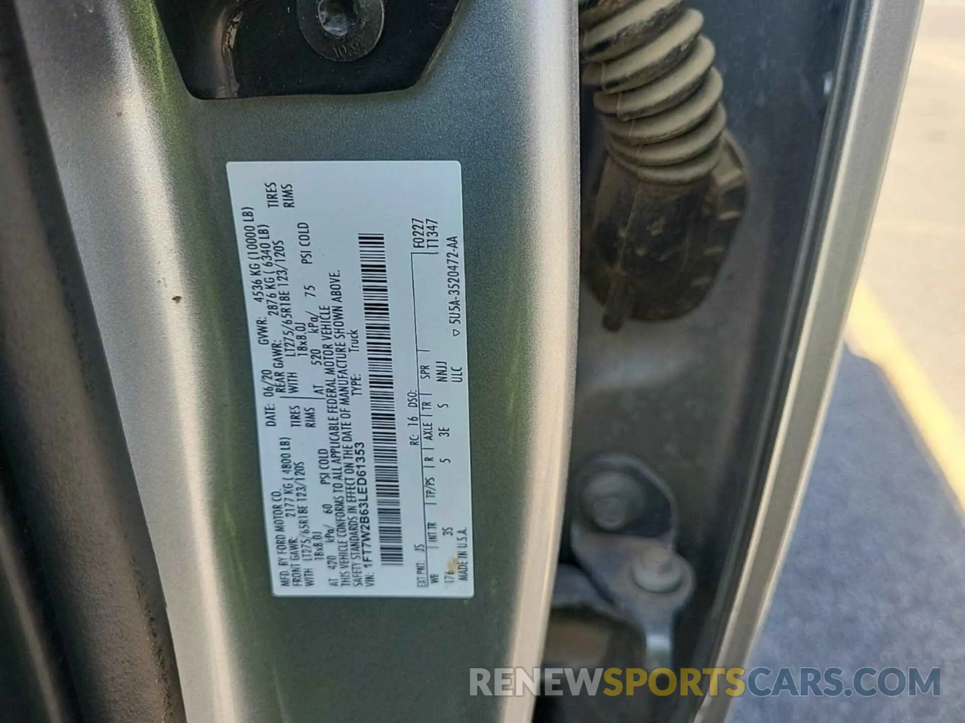 11 Photograph of a damaged car 1FT7W2B63LED61353 FORD F250 2020