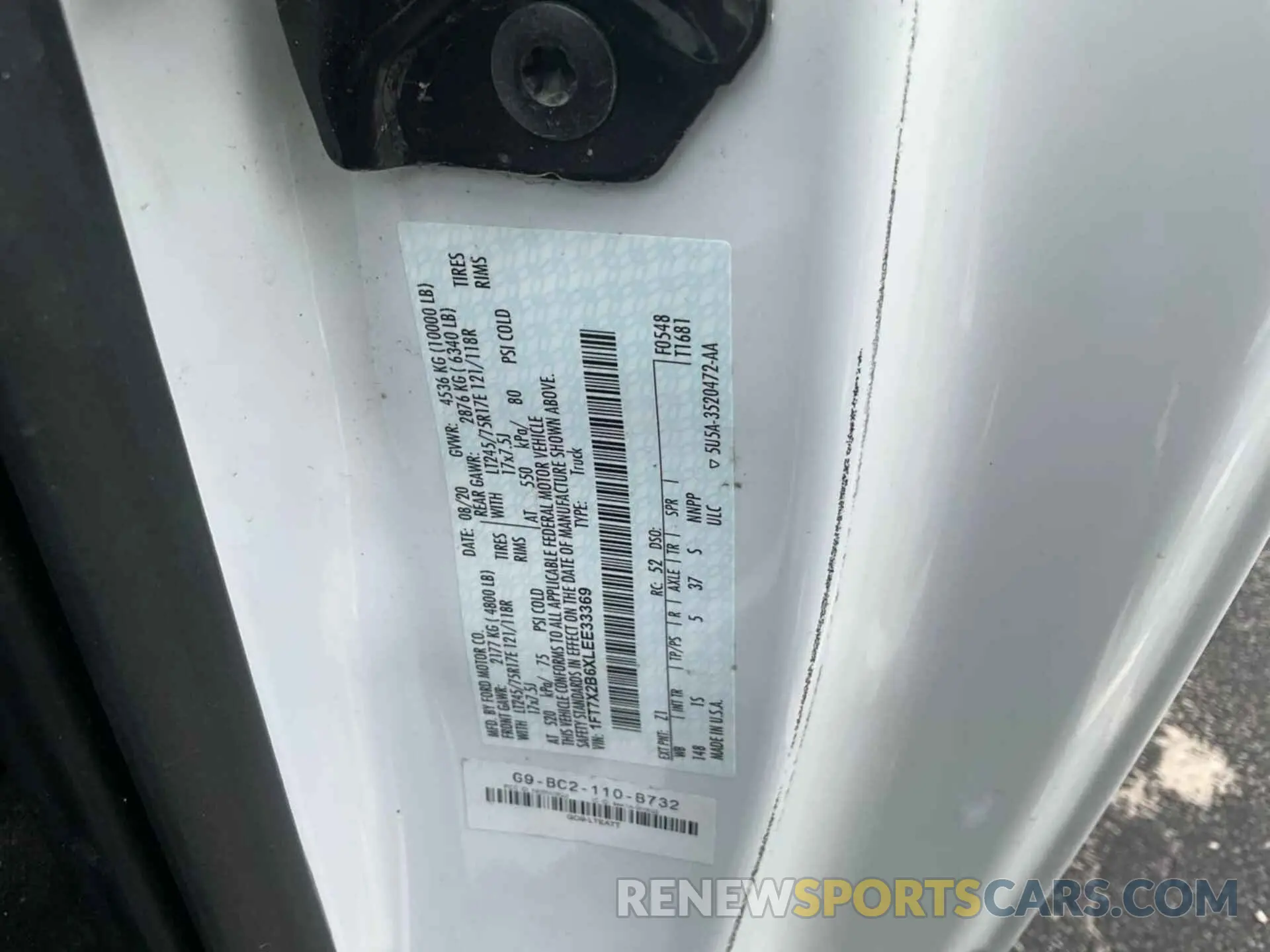 14 Photograph of a damaged car 1FT7X2B6XLEE33369 FORD F250 2020