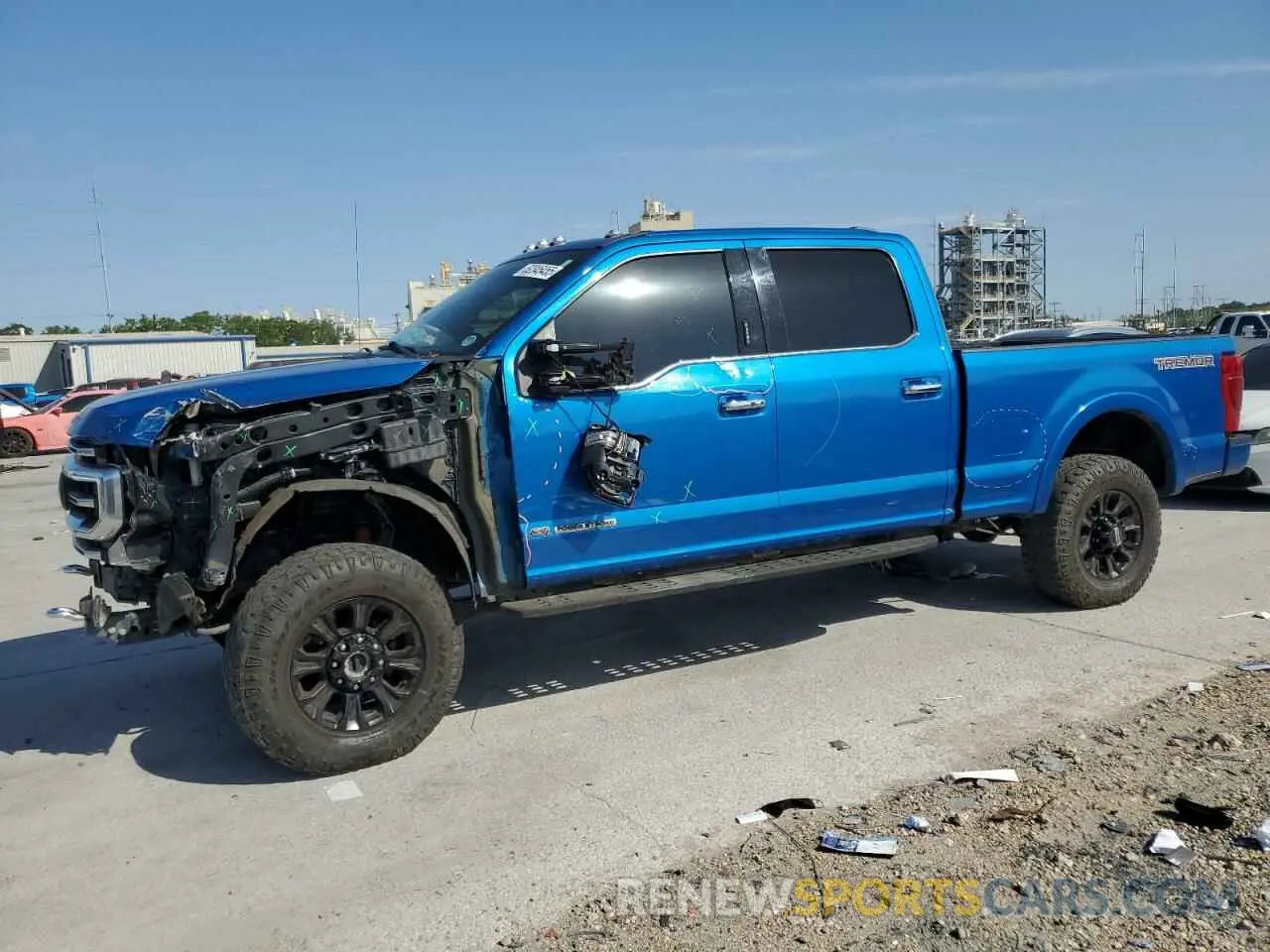 1 Photograph of a damaged car 1FT8W2BT3LED54672 FORD F250 2020