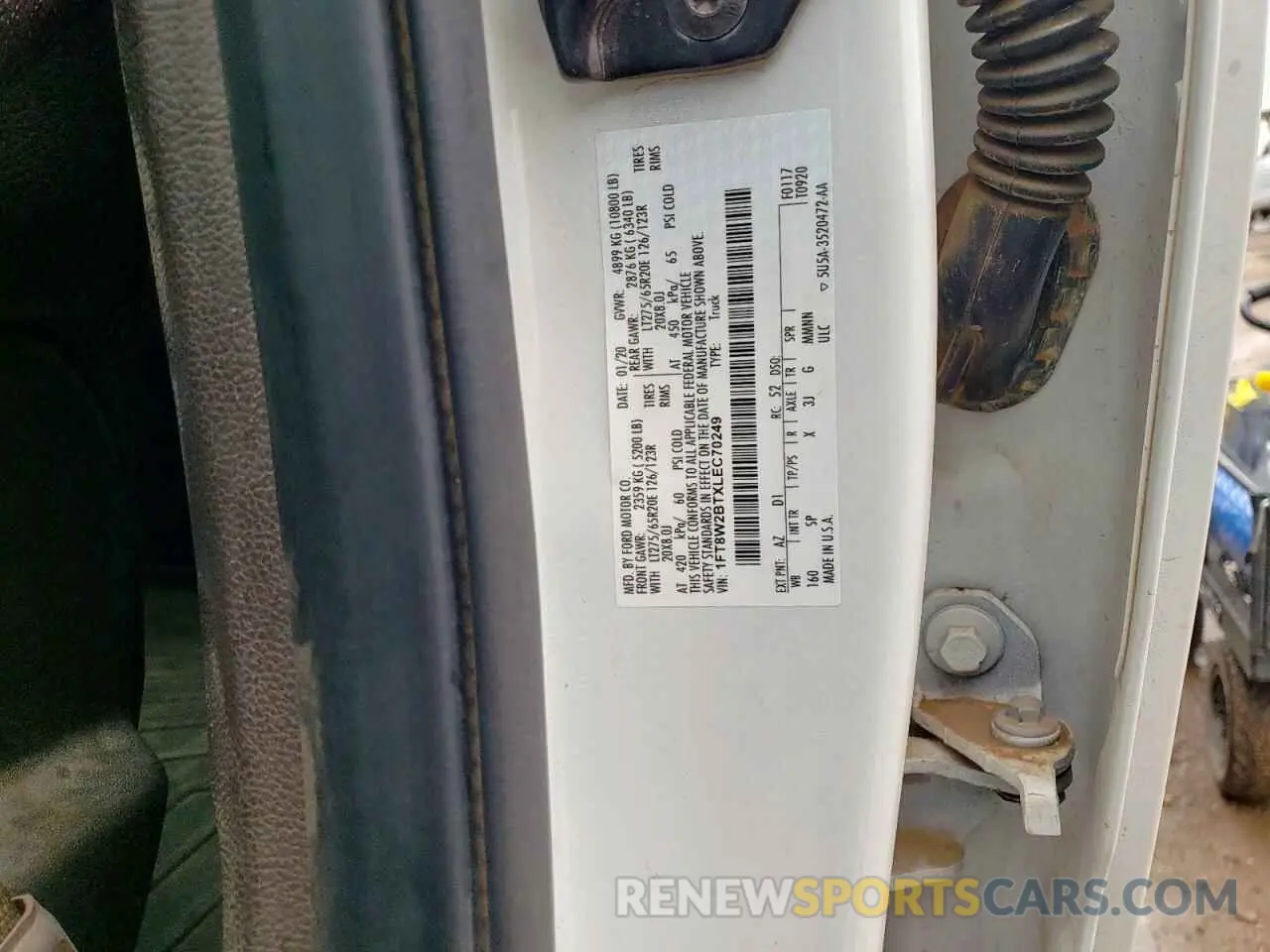 12 Photograph of a damaged car 1FT8W2BTXLEC70249 FORD F250 2020