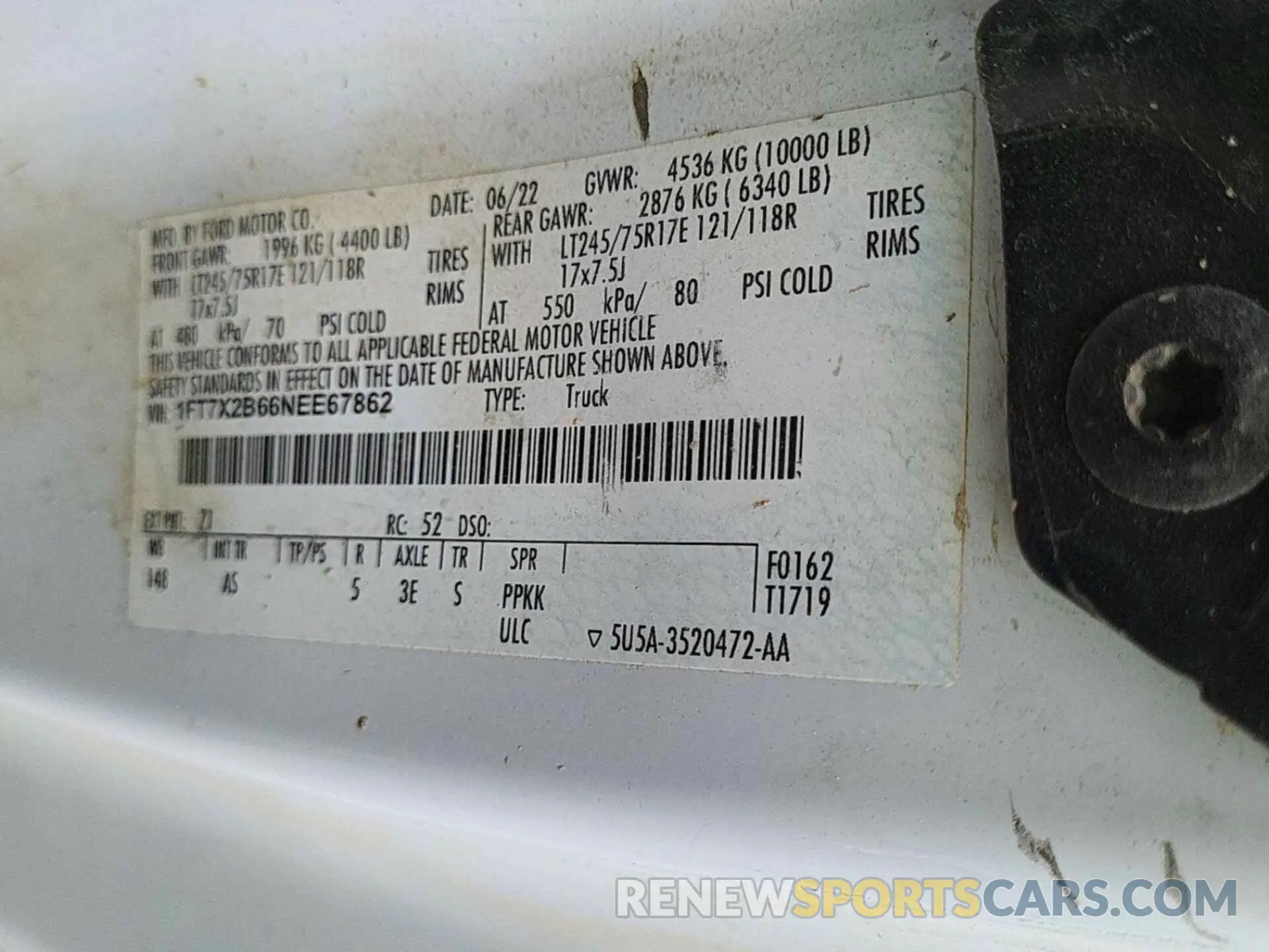 3 Photograph of a damaged car 1FT7X2B66NEE67862 FORD F250 2022