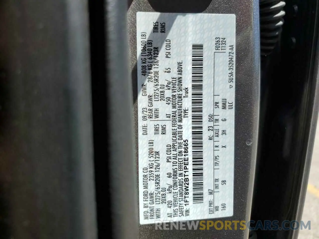 14 Photograph of a damaged car 1FT8W2BT1PEE18665 FORD F250 2023