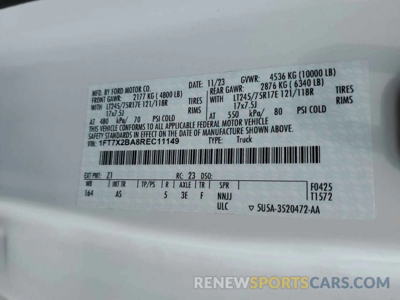 12 Photograph of a damaged car 1FT7X2BA8REC11149 FORD F250 2024
