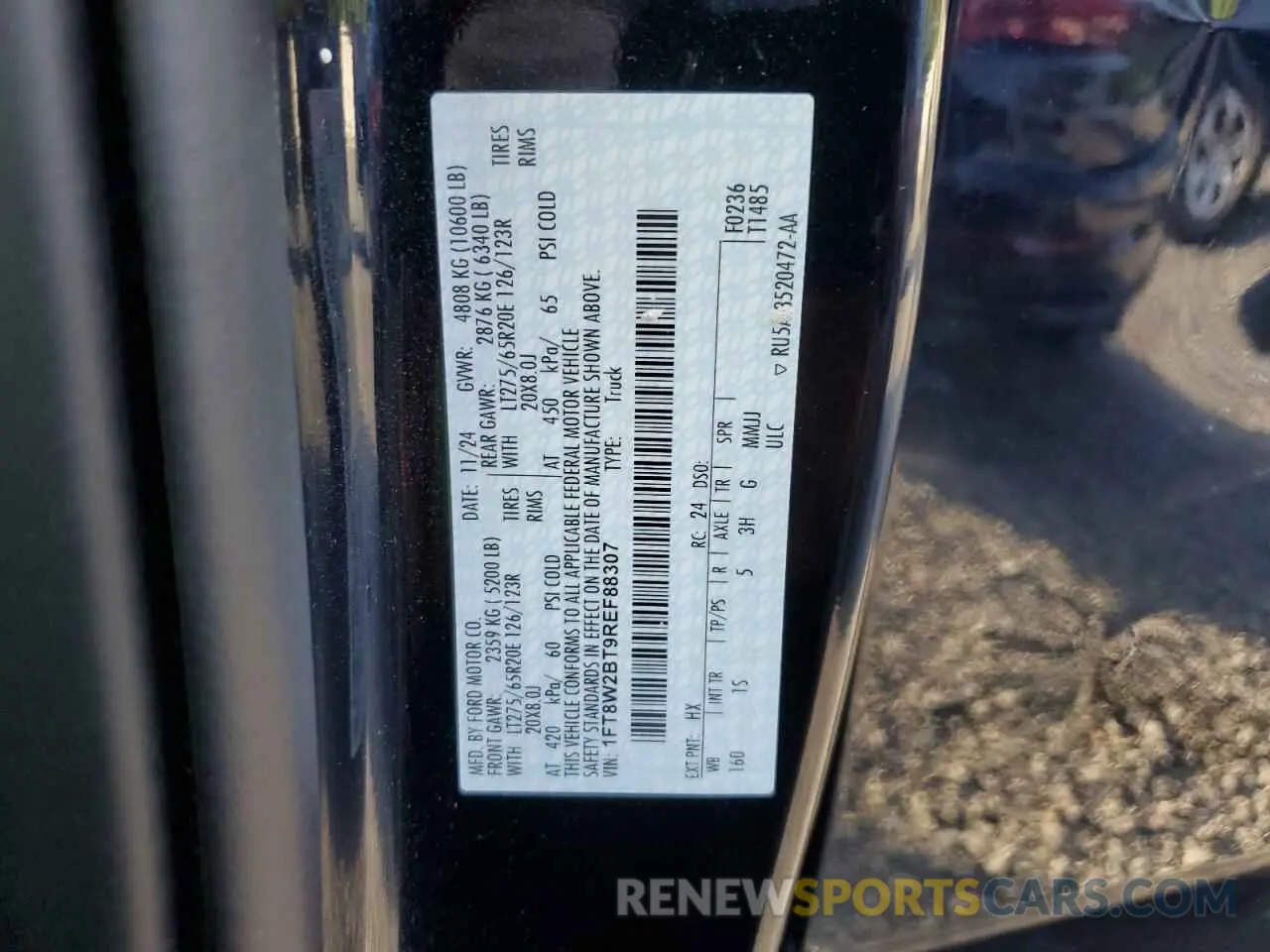 14 Photograph of a damaged car 1FT8W2BT9REF88307 FORD F250 2024