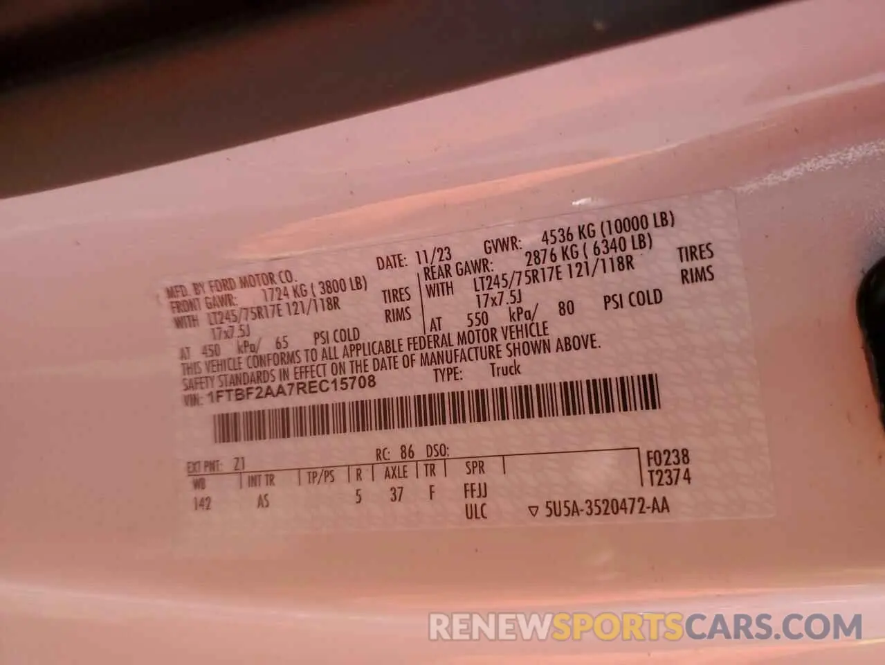 12 Photograph of a damaged car 1FTBF2AA7REC15708 FORD F250 2024