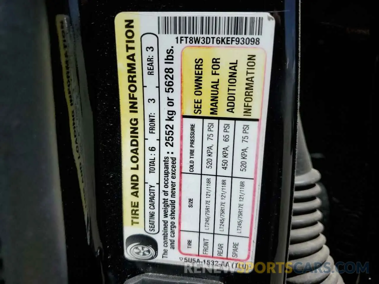 12 Photograph of a damaged car 1FT8W3DT6KEF93098 FORD F350 2019