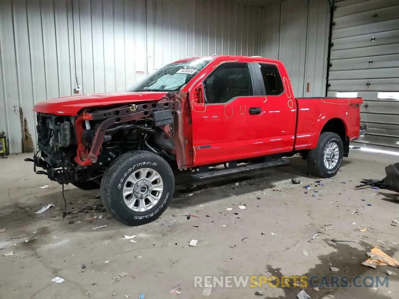 1 Photograph of a damaged car 1FT8X3BN8NEC07304 FORD F350 2022