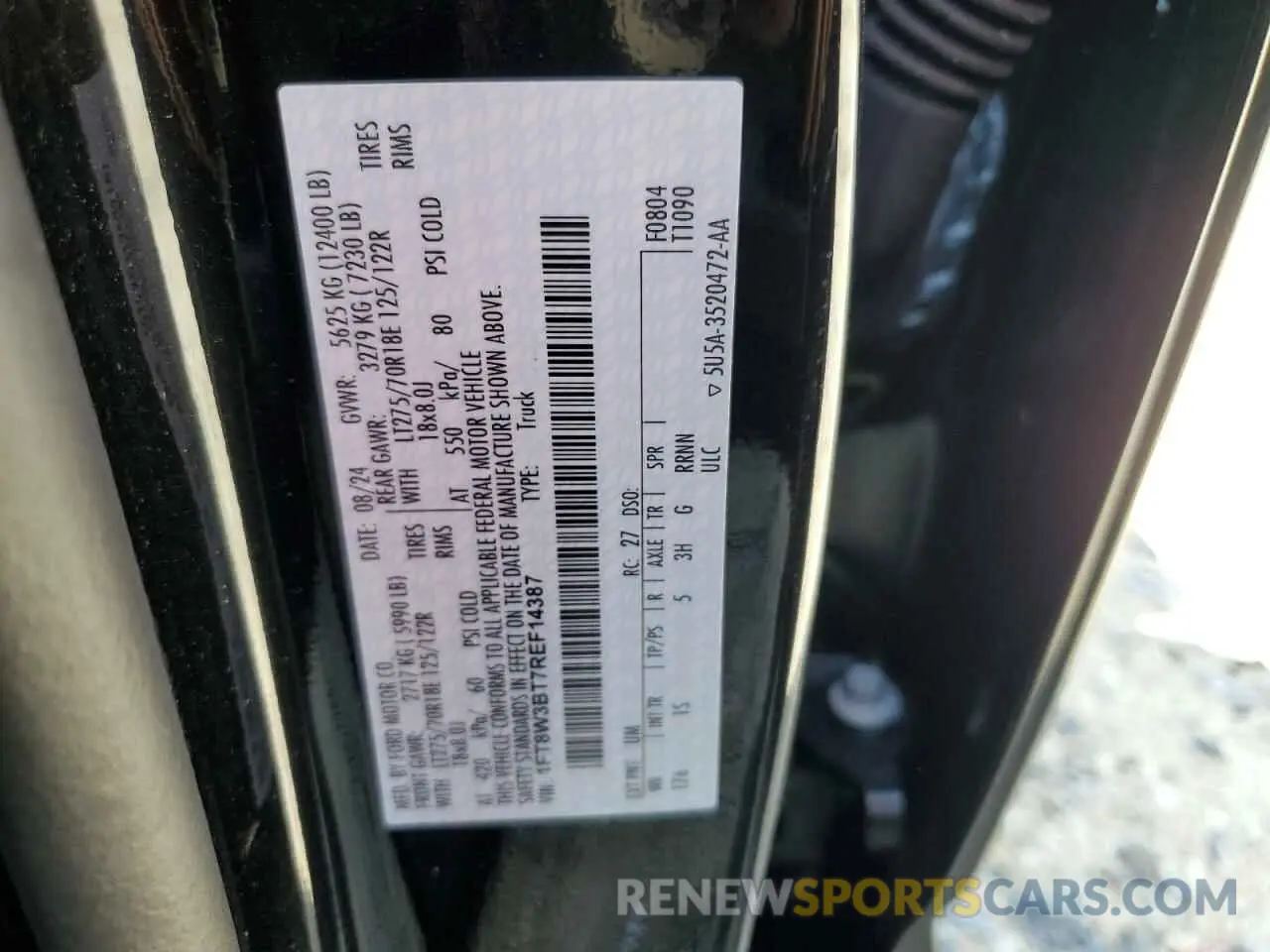 13 Photograph of a damaged car 1FT8W3BT7REF14387 FORD F350 2024