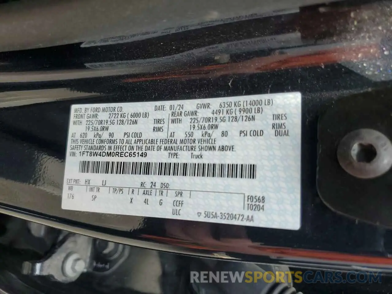 13 Photograph of a damaged car 1FT8W4DM0REC65149 FORD F450 2024