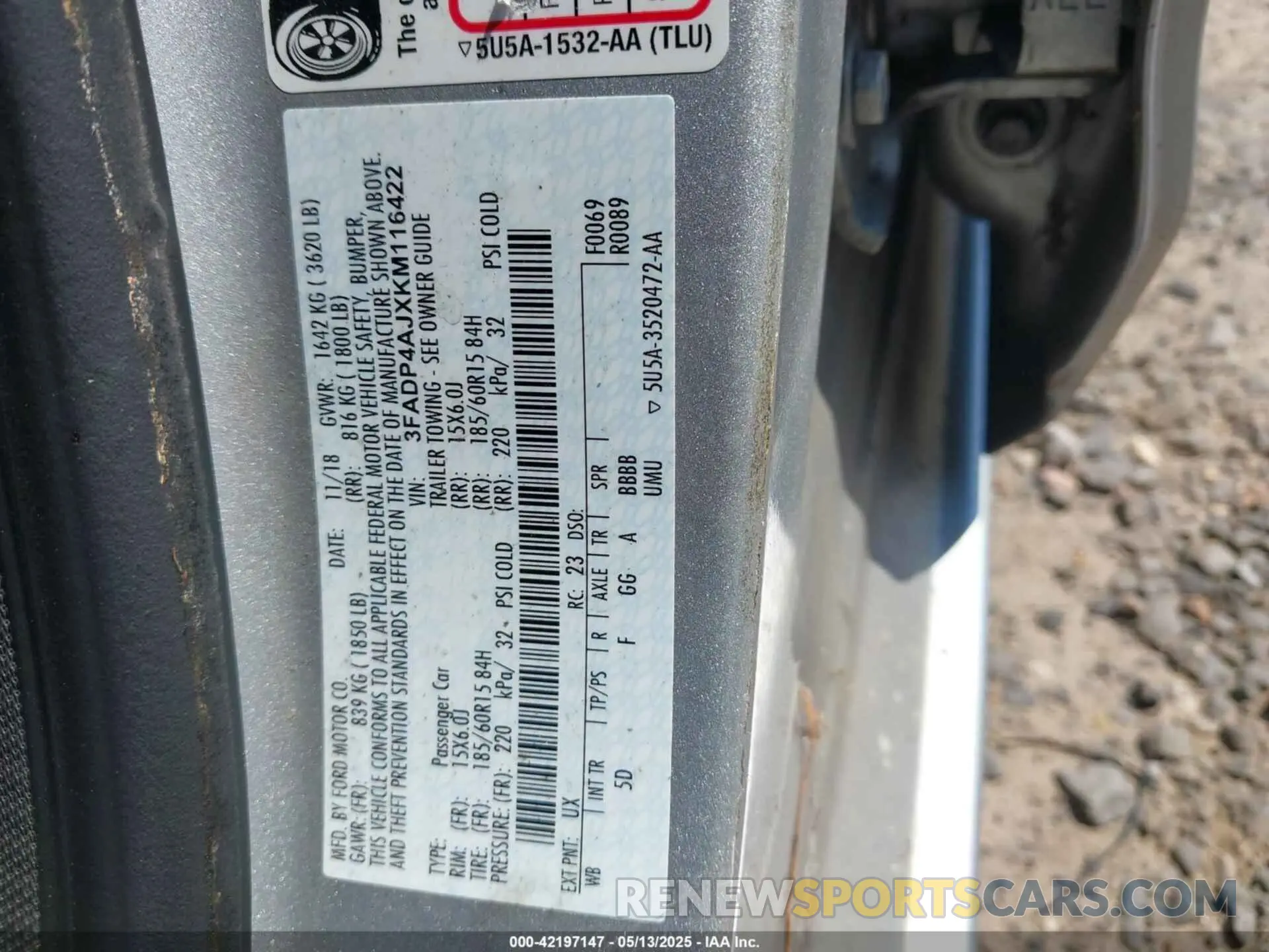 9 Photograph of a damaged car 3FADP4AJXKM116422 FORD FIESTA 2019