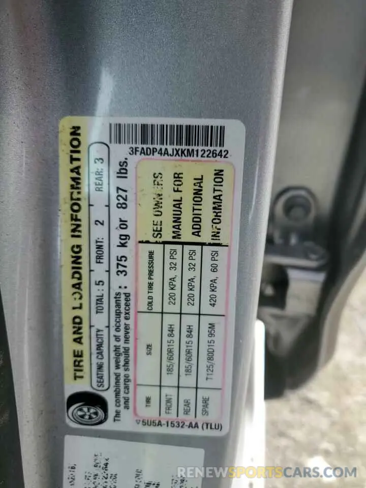 14 Photograph of a damaged car 3FADP4AJXKM122642 FORD FIESTA 2019