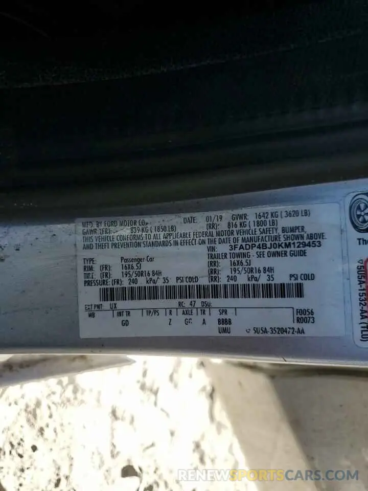 15 Photograph of a damaged car 3FADP4BJ0KM129453 FORD FIESTA 2019