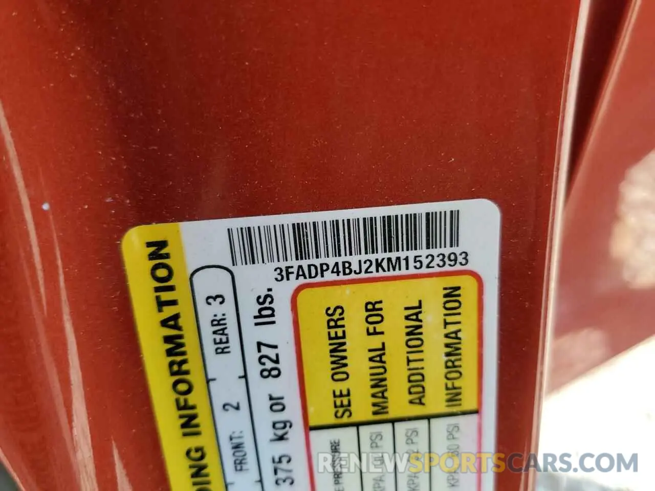 14 Photograph of a damaged car 3FADP4BJ2KM152393 FORD FIESTA 2019