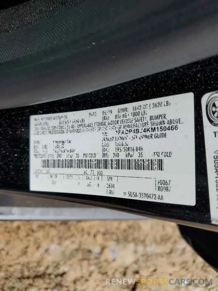 12 Photograph of a damaged car 3FADP4BJ4KM150466 FORD FIESTA 2019
