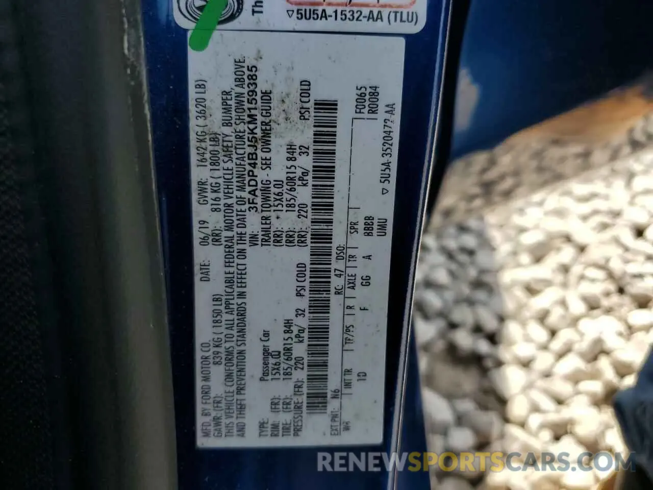 12 Photograph of a damaged car 3FADP4BJ5KM159385 FORD FIESTA 2019