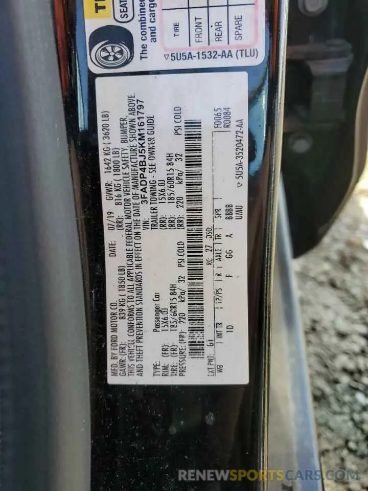 14 Photograph of a damaged car 3FADP4BJ5KM161797 FORD FIESTA 2019
