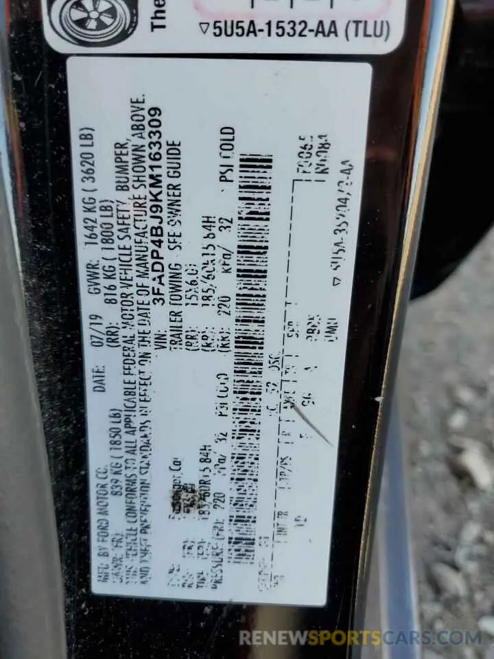 14 Photograph of a damaged car 3FADP4BJ9KM163309 FORD FIESTA 2019