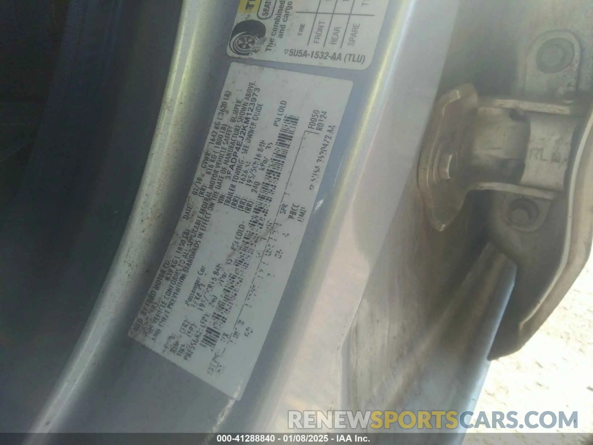 9 Photograph of a damaged car 3FADP4EJ2KM123973 FORD FIESTA 2019