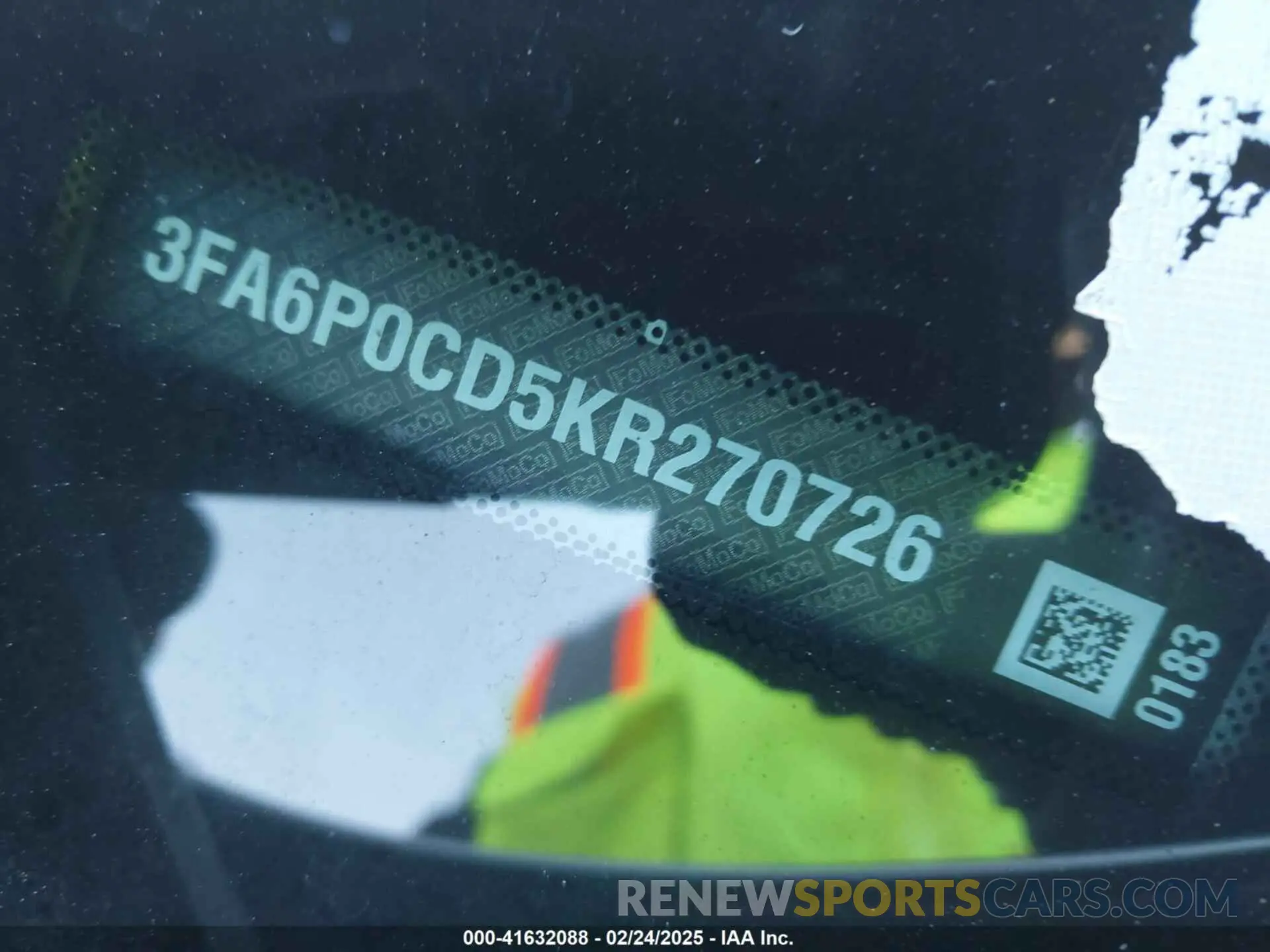 9 Photograph of a damaged car 3FA6P0CD5KR270726 FORD FUSION 2019