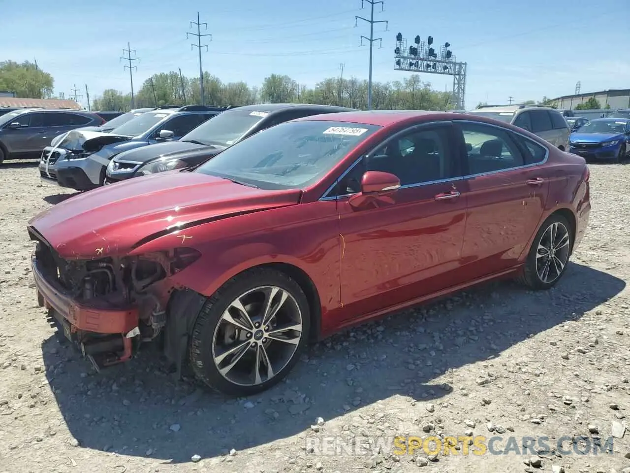 1 Photograph of a damaged car 3FA6P0D91KR205463 FORD FUSION 2019