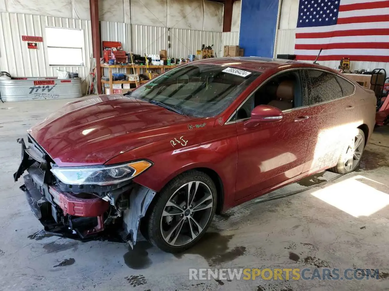 1 Photograph of a damaged car 3FA6P0D91KR206872 FORD FUSION 2019