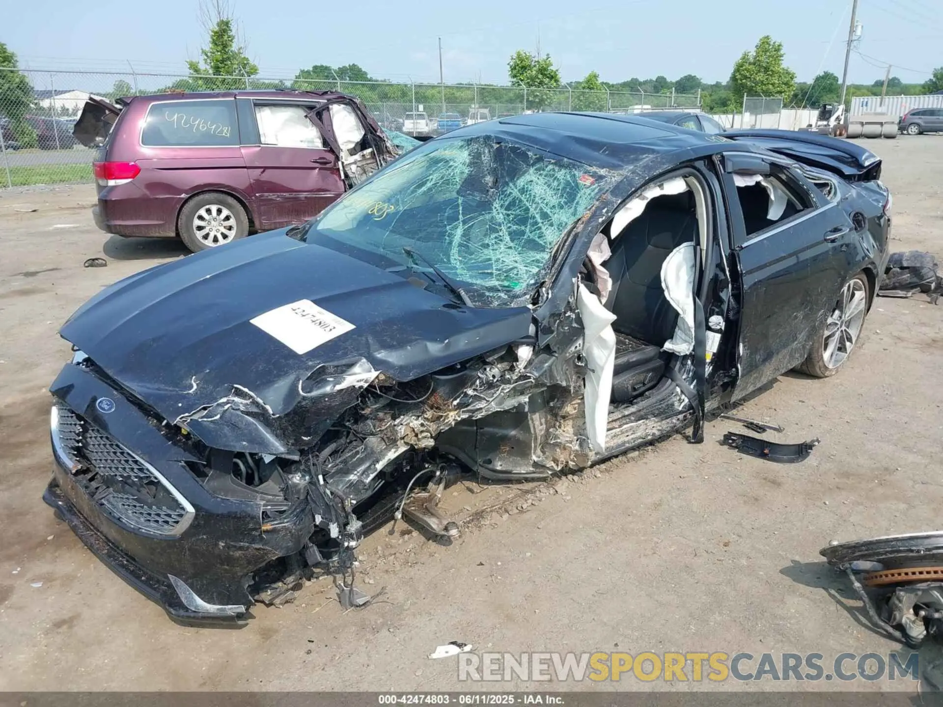 2 Photograph of a damaged car 3FA6P0D92KR247270 FORD FUSION 2019