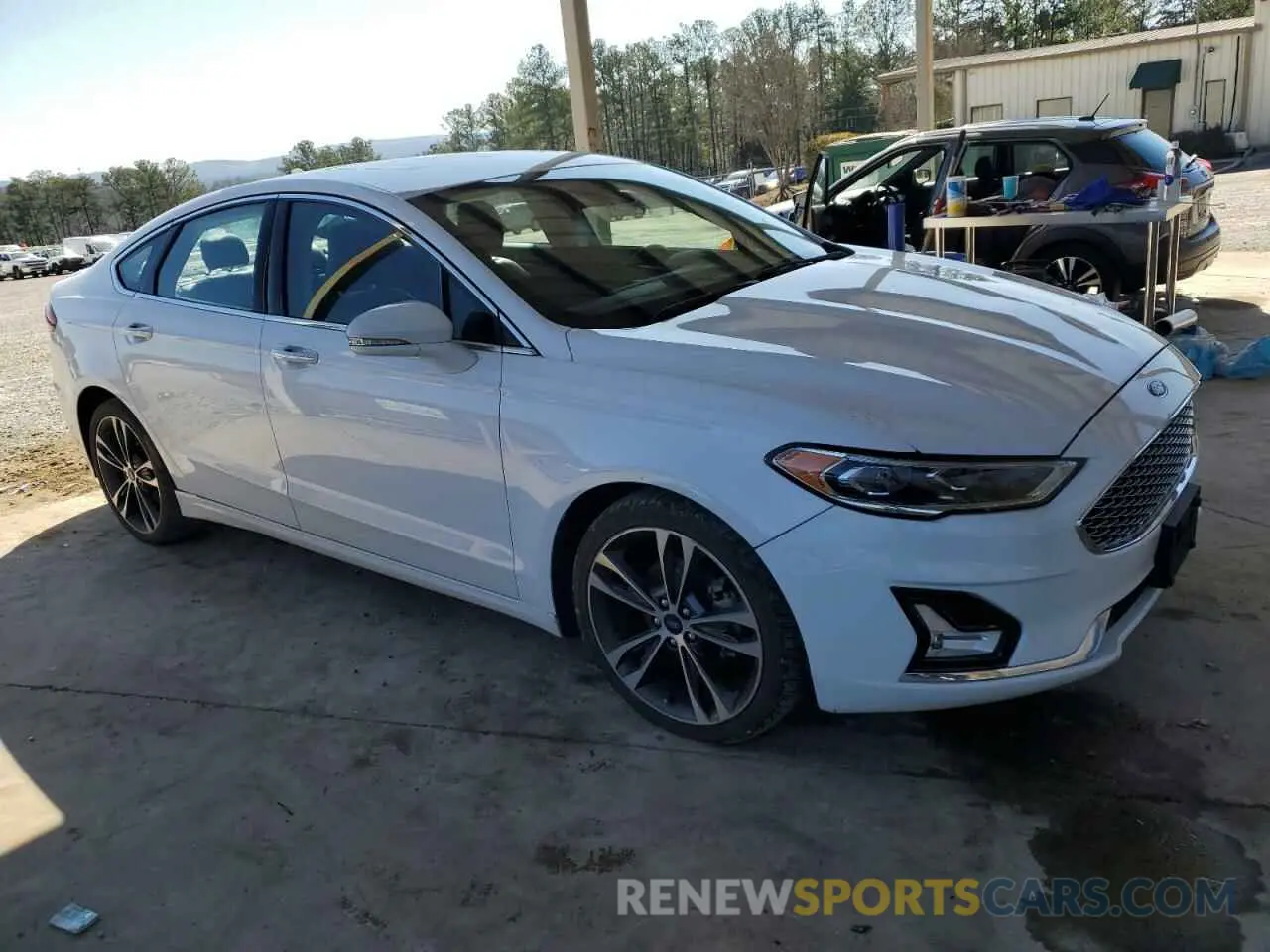4 Photograph of a damaged car 3FA6P0D94KR139944 FORD FUSION 2019