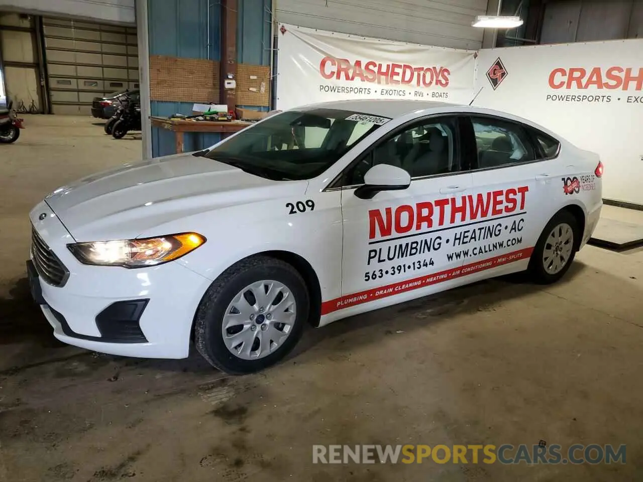 1 Photograph of a damaged car 3FA6P0G71KR195138 FORD FUSION 2019