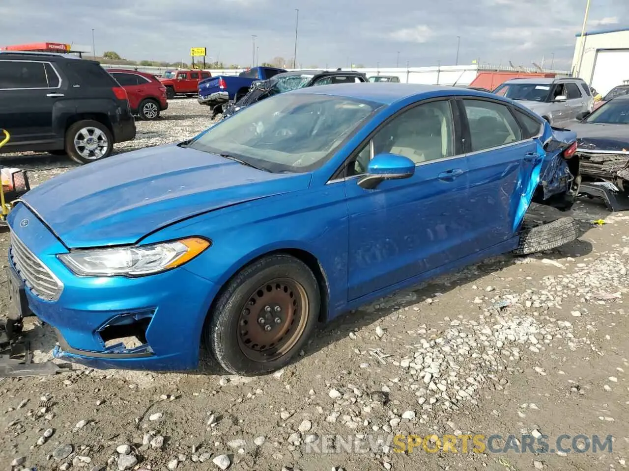 1 Photograph of a damaged car 3FA6P0G73KR283740 FORD FUSION 2019