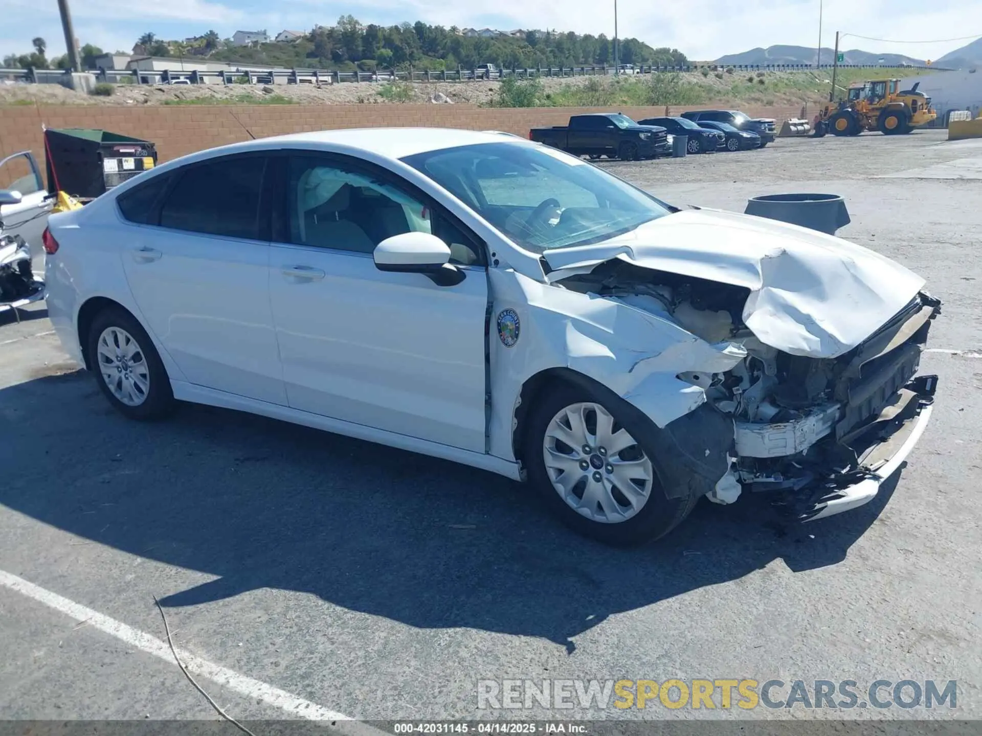 1 Photograph of a damaged car 3FA6P0G77KR218129 FORD FUSION 2019