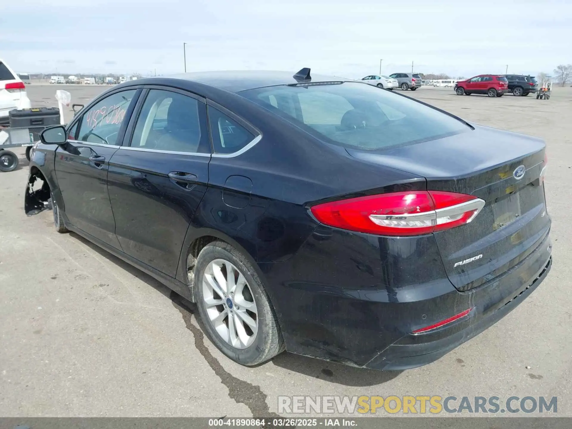3 Photograph of a damaged car 3FA6P0H71KR255482 FORD FUSION 2019