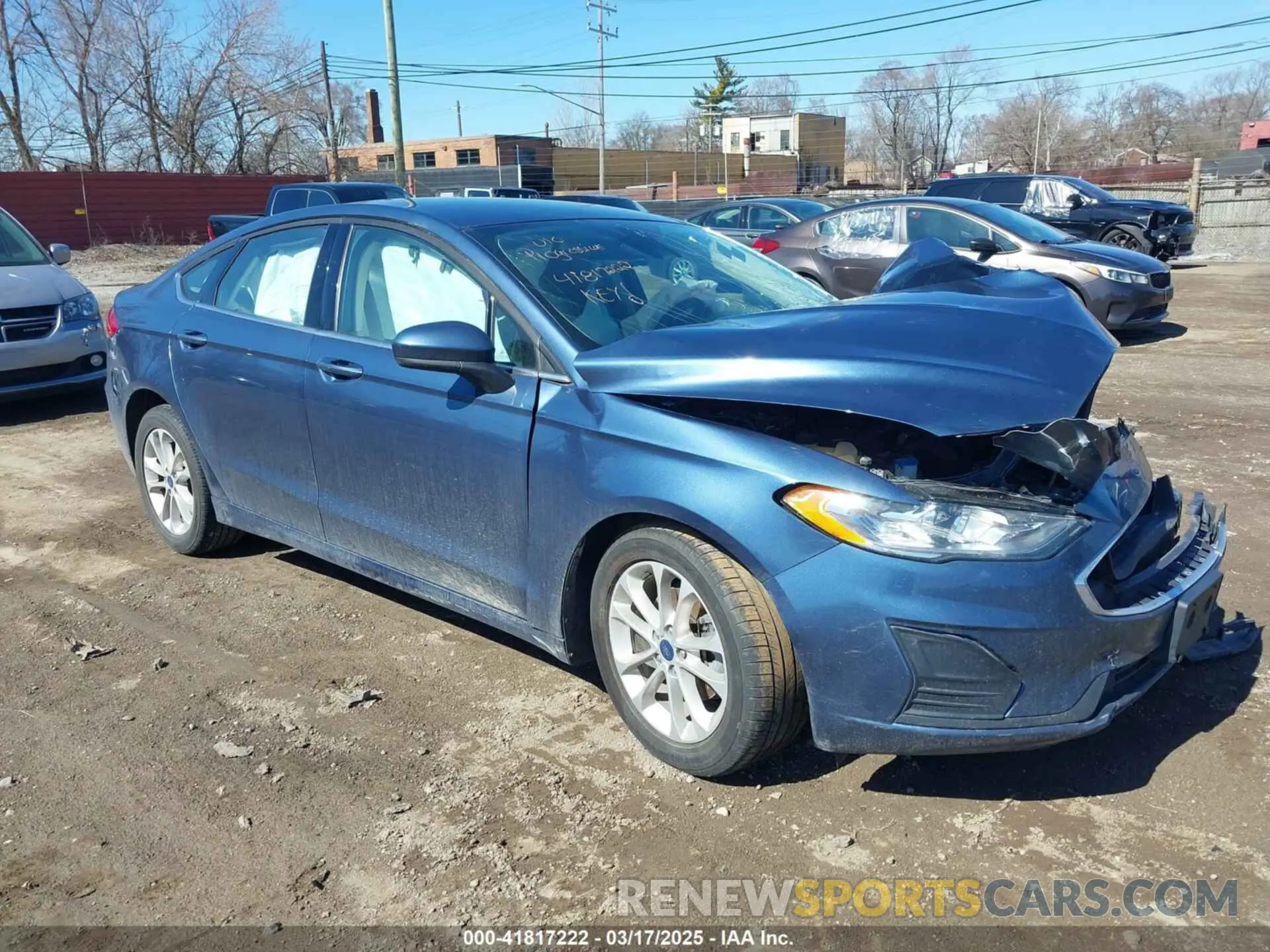 1 Photograph of a damaged car 3FA6P0H75KR238698 FORD FUSION 2019