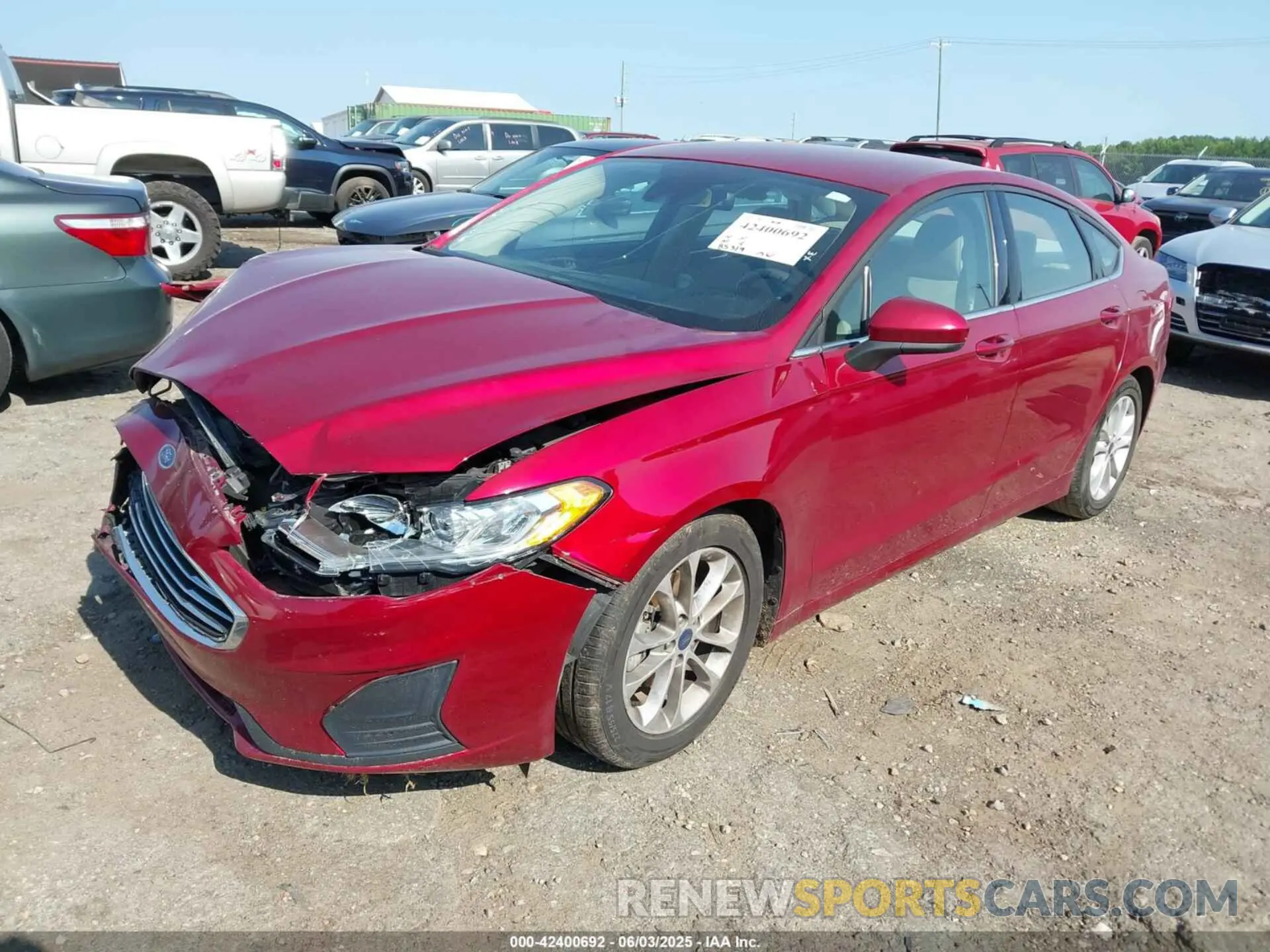 2 Photograph of a damaged car 3FA6P0HD1KR159485 FORD FUSION 2019