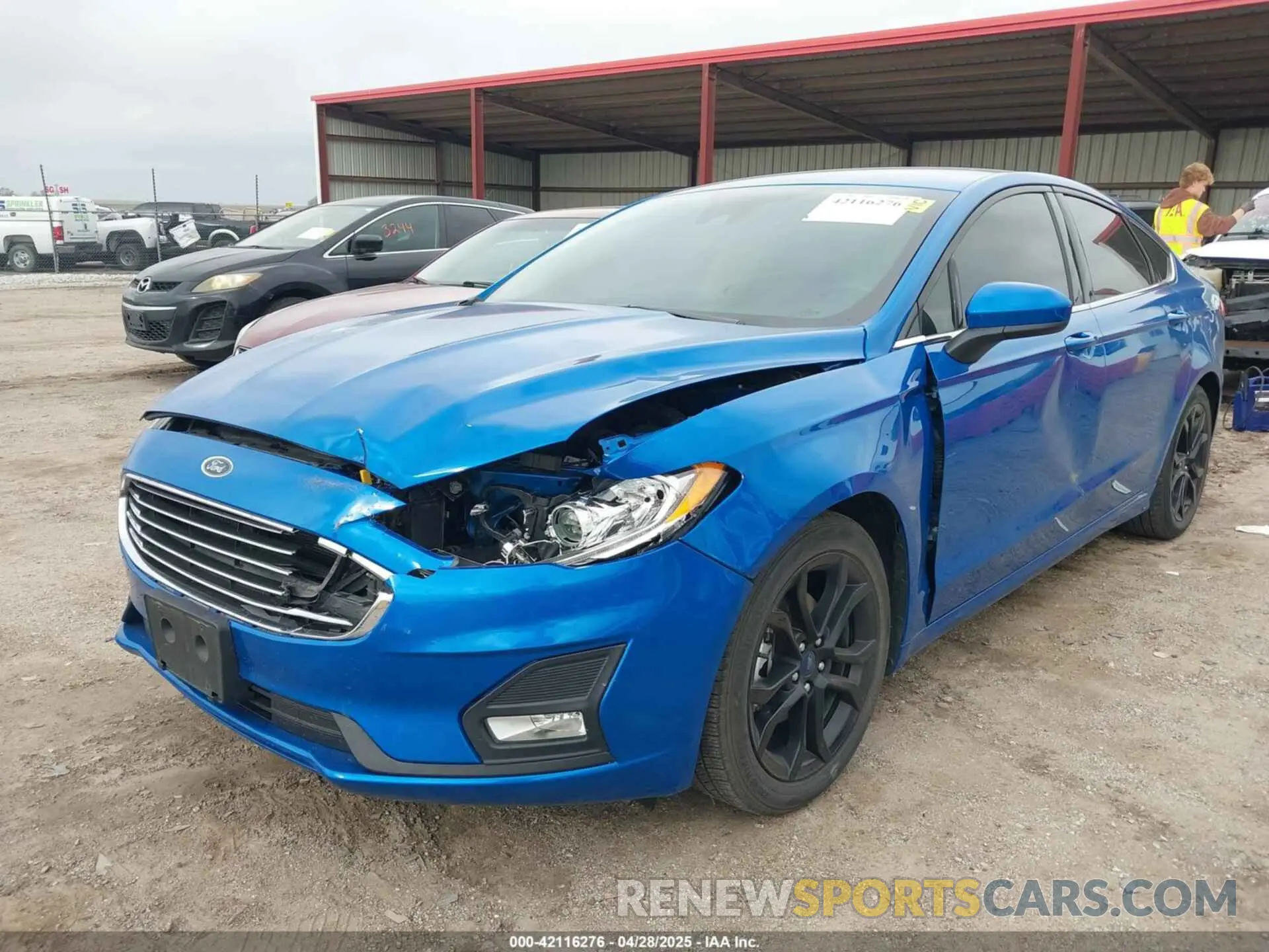 2 Photograph of a damaged car 3FA6P0HD8KR251595 FORD FUSION 2019