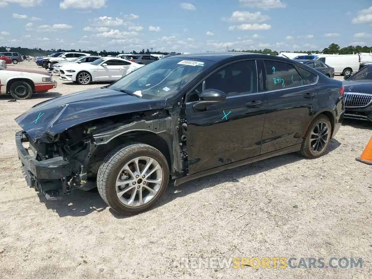 1 Photograph of a damaged car 3FA6P0HDXKR148209 FORD FUSION 2019