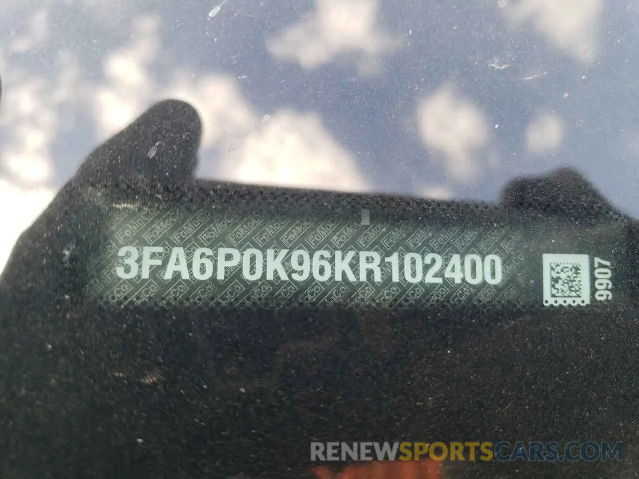 12 Photograph of a damaged car 3FA6P0K96KR102400 FORD FUSION 2019