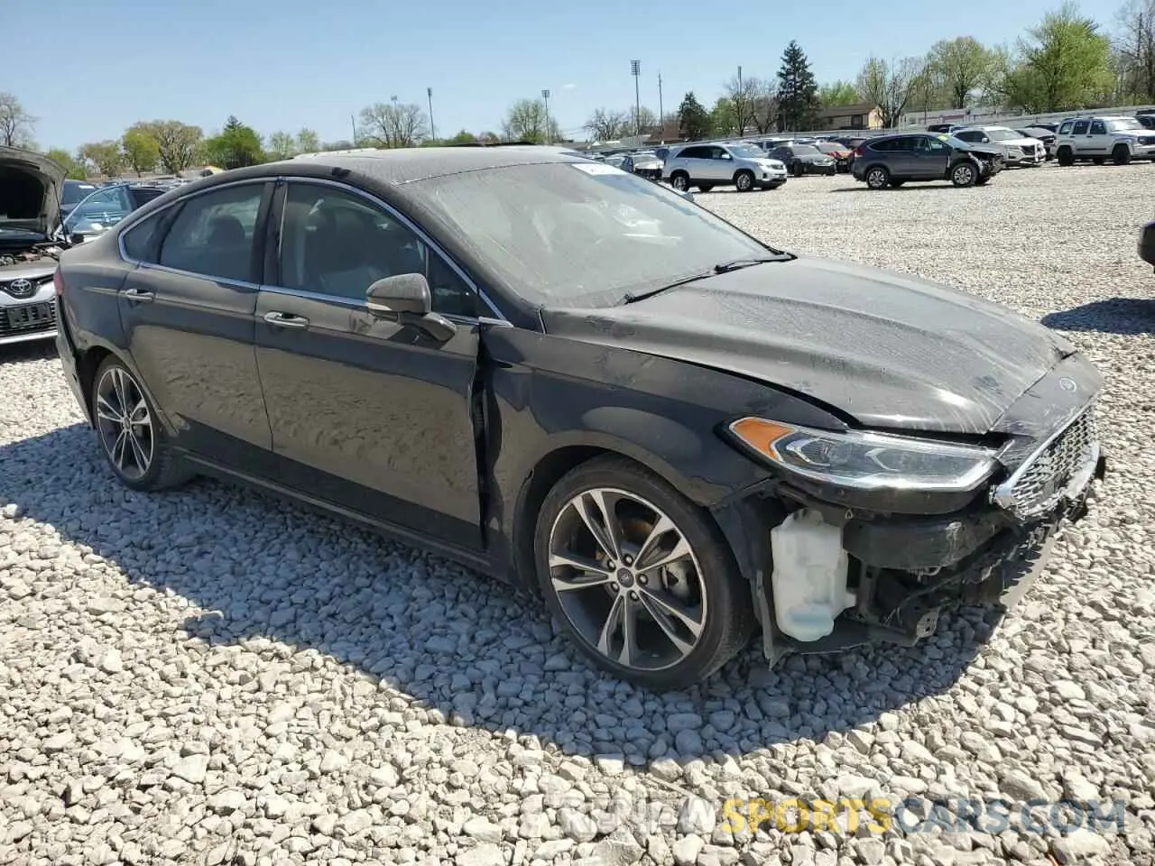 4 Photograph of a damaged car 3FA6P0K97KR121781 FORD FUSION 2019