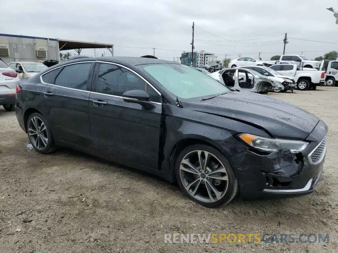 4 Photograph of a damaged car 3FA6P0K97KR254492 FORD FUSION 2019