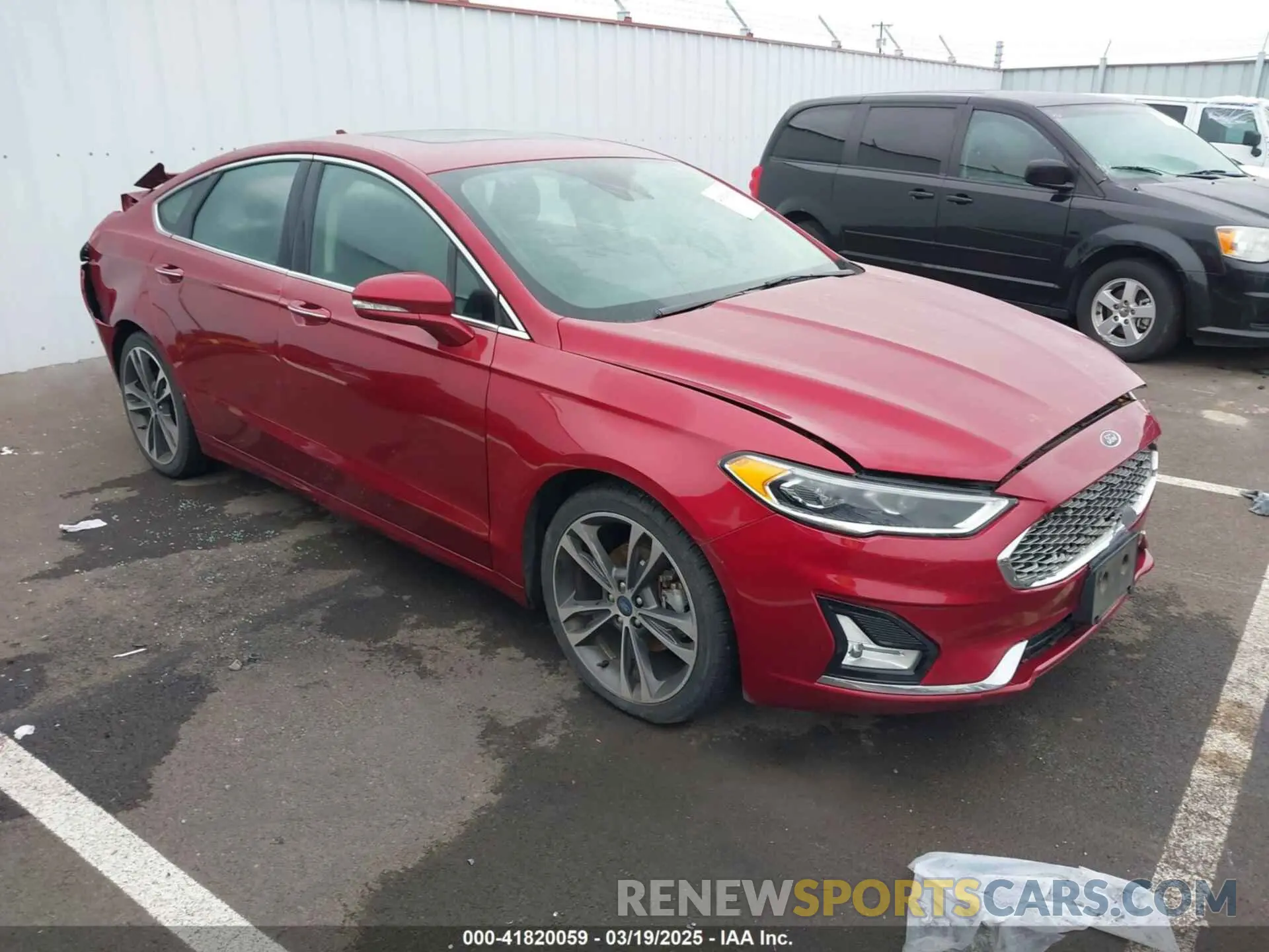 1 Photograph of a damaged car 3FA6P0K98KR179513 FORD FUSION 2019